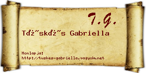 Tüskés Gabriella névjegykártya