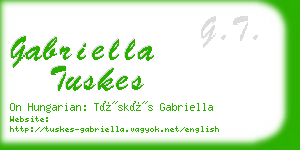 gabriella tuskes business card